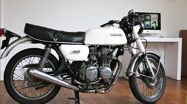 Honda CB350 Four Café Racer before